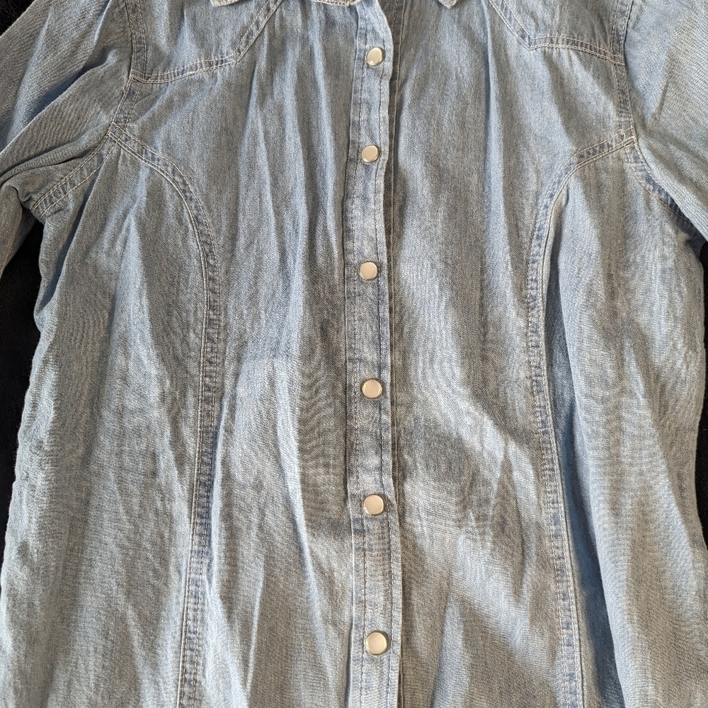 Denim Button Down - Picture 2 of 6